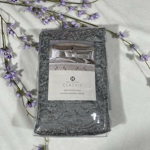 NWT [‎ 1 Euro ] Quilted Sham for Hotel Collection Classic Embossed Jacquard